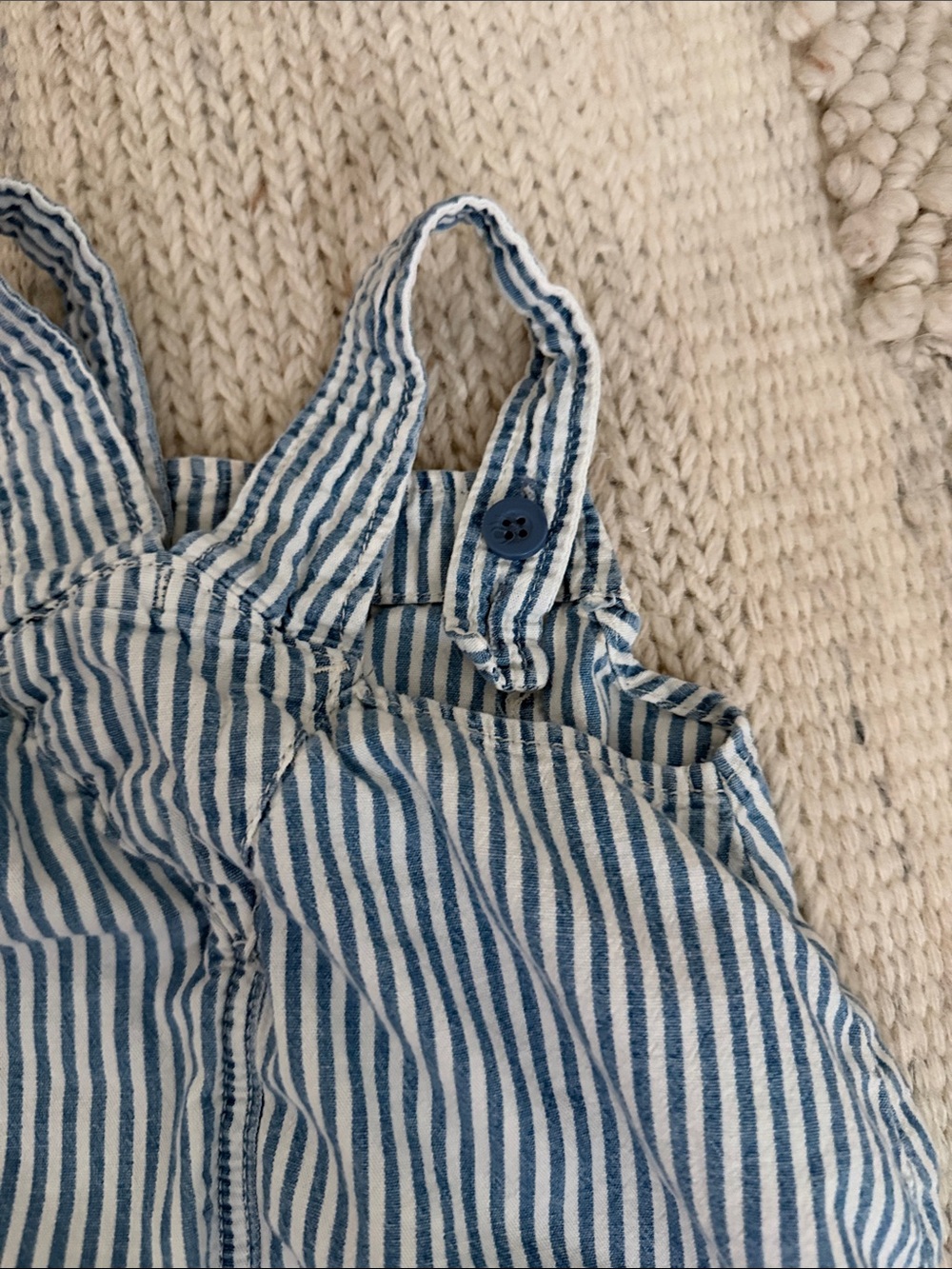 Baby gap Striped Blue Bear Face Baby Overalls - Unbranded - Picture 3 of 3